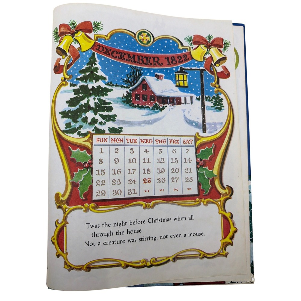 Golden Books The Night Before‎ Christmas Kids OS Blue Fair Vintage 1978 Printing - Picture 6 of 16